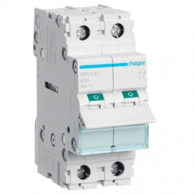Hager 2P 40A 2 modules SBN240 switch disconnector