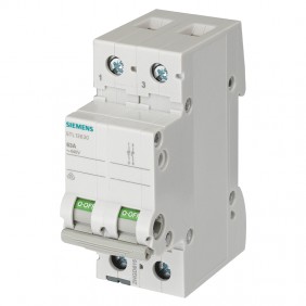 Disjoncteur Siemens 63A 2 pôles 2M 5TL12630 OFF