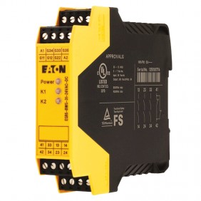 Relé de seguridad Eaton 24VAC-DC parada de...