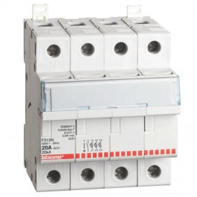 Porta fusibile Bticino 3P+T 20A 4 moduli...