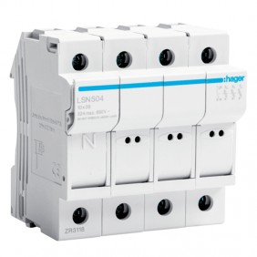 Portafusibile Hager 32A 3P 400V L38 4 moduli...