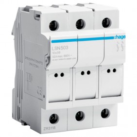 Portafusibile Hager 32A 3P 400V L38 3 moduli...