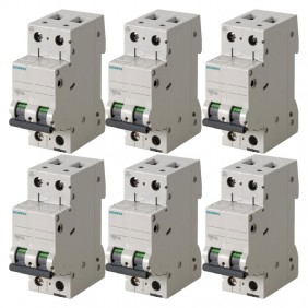 Siemens Circuit breaker kit 1P+N 2 modules 16A...
