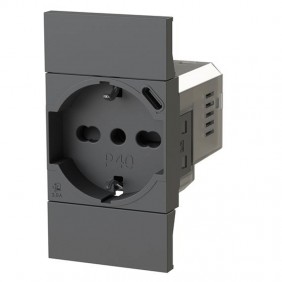 Presa bipasso e schuko 4Box P40 con USB 3.0A...
