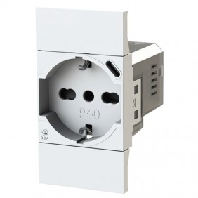 Presa bipasso e schuko 4Box P40 con USB 3.0A...