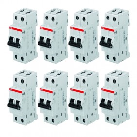 kit magnétothermiques Abb 2 modules 1P+N 4,5KA...