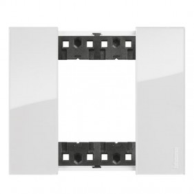 Placca Bticino Living Now 2 moduli bianca KA4802KW