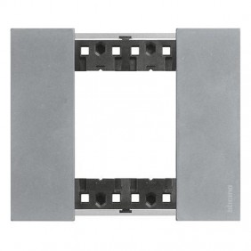 Placca Bticino Living Now 2 moduli colore Moon...