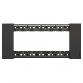 Placca Bticino Living Now 6 moduli colore nero...
