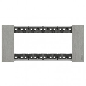 Bticino Living Now Plate 6 Modules color Steel...