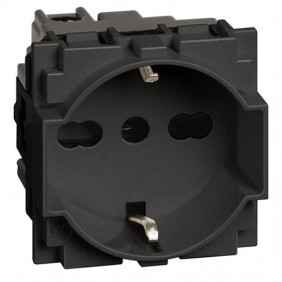 Schuko socket Bticino Living Now 10/16A Black...