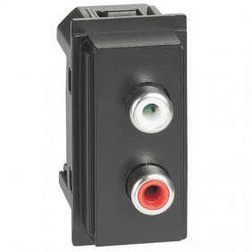 Modulo doppio RCA Bticino Living Now nero KG4269R
