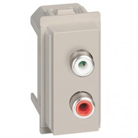 Module double RCA Bticino Living Now de sable...