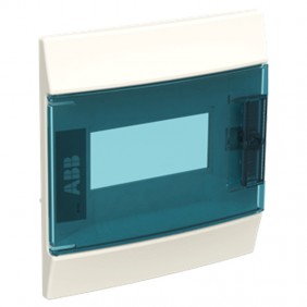 ABB front panel 6 modules IP41 with blue petrol...