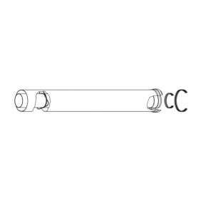 Extensión coaxial de escape Rinnai 1 metro...