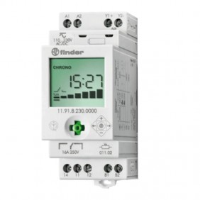 Finder twilight switch with clock DIN 2 modules...