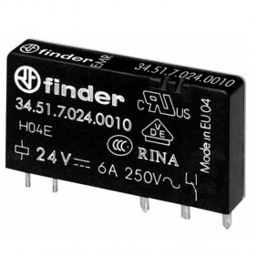 Electromagnetic interface relay Finder 24V 6A...