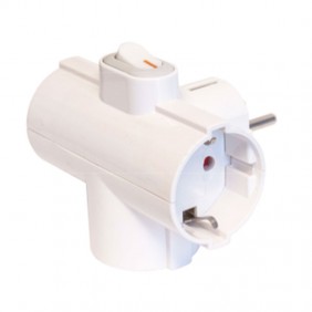 Adaptador triple Fanton enchufe schuko + 3...