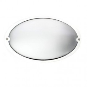 Plafoniera Lombardo Airy ovale bianca E27 IP54...