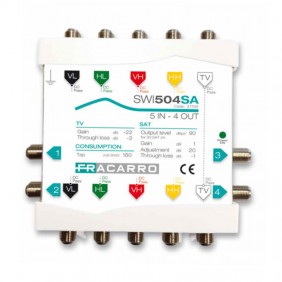Multiswitch Fracarro 5x4 con TV passivo e SAT...