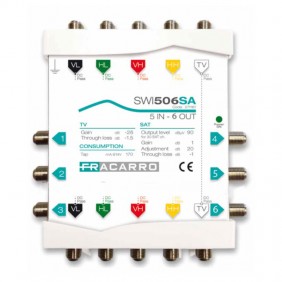 Multiswitch Fracarro 5x6 con TV passivo e SAT...