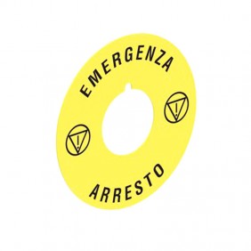 Disco di emergenza Lovato per pulsanti a fungo...