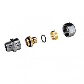 Racor recto Giacomini, 3/4 x 26x3 roscado...