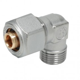 Racor curvo Giacomini 90°, roscado M multicapa...