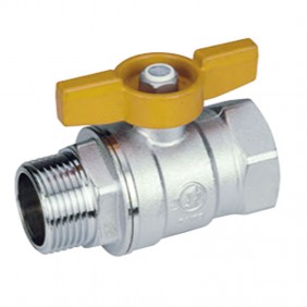 Giacomini valve M-F 1/2 yellow butterfly handle...