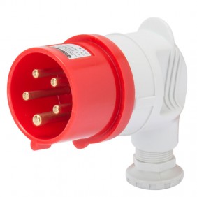 Enchufe acodado móvil Gewiss 3P+N+E 16A IP44...