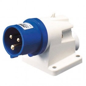 Spina fissa da parete Gewiss 2P+T 16A IP44 blù...