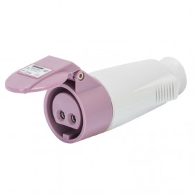 Toma móvil Gewiss 2P 16A IP44 violeta 24V GW62064