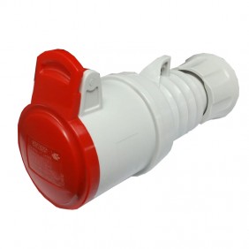 Toma móvil Gewiss 3P+E 32A IP44 rojo 380V GW62019H