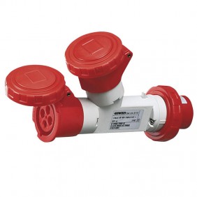 Gewiss multiplicador doble 3P+E 16A 2 tomas de...