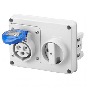 Gewiss Steckdose mit Verriegelung 2P+E 16A IP44...