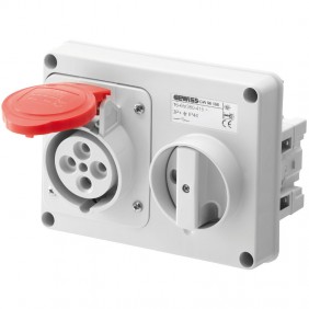 Prise verrouillée Gewiss 3P+T 16A IP44 380V...