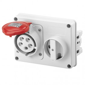 Prise verrouillée Gewiss 3P+N+T 16A IP44 380V...