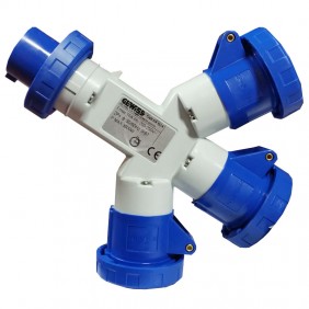 Multiplicateur Gewiss triple 2P+T 16A IP67 3...
