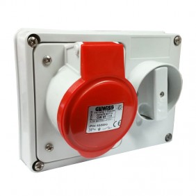 Prise verrouillée Gewiss 3P+T 32A IP44 380V...