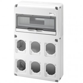 Quadro Gewiss 14 moduli con 6 flange per prese...