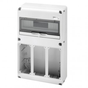 Quadro Gewiss 14 moduli con 3 flange per prese...