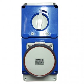 Prise verrouillée Gewiss 3P+T 63A IP67 380V...