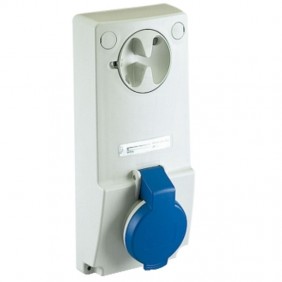 Schneider 2X16A+E 230V IP44 toma vertical con...