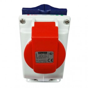 Gewiss vertikale verriegelte Steckdose 3P+E 16A...