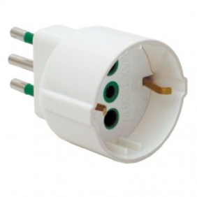 Adattatore Fanton spina 10A+T e presa Schuko 82120