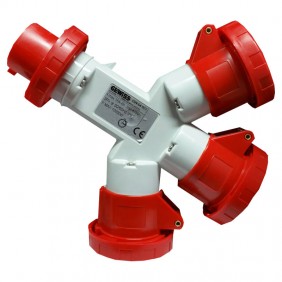 Multiplicateur Gewiss triple 3P+T 16A IP67 3...