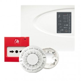Kit con central de alarma de incendios...