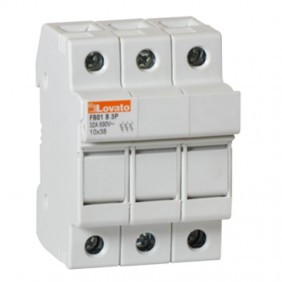 Porta fusibile Lovato 3 Poli 32A 10X38mm 3...