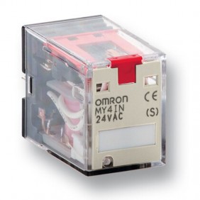 Relè Contatti Omron 4 scambi 24VDC LED...
