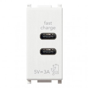 Alimentatore USB Vimar Plana 5V 3A 1 Modulo...